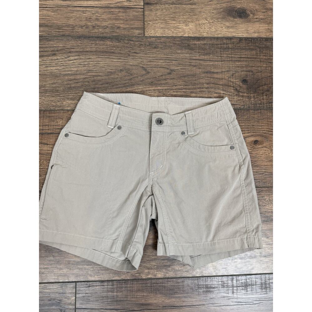 Kuhl Splash Shorts Womens 4 Khaki Brown Cream Hiking Outdoors Chino